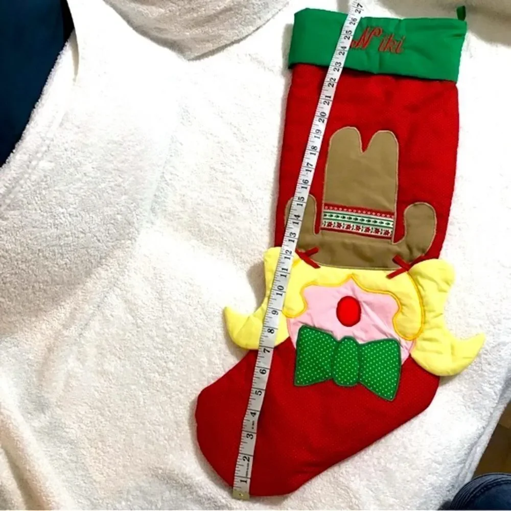 “Niki” Cowboy Girl Christmas Stocking
